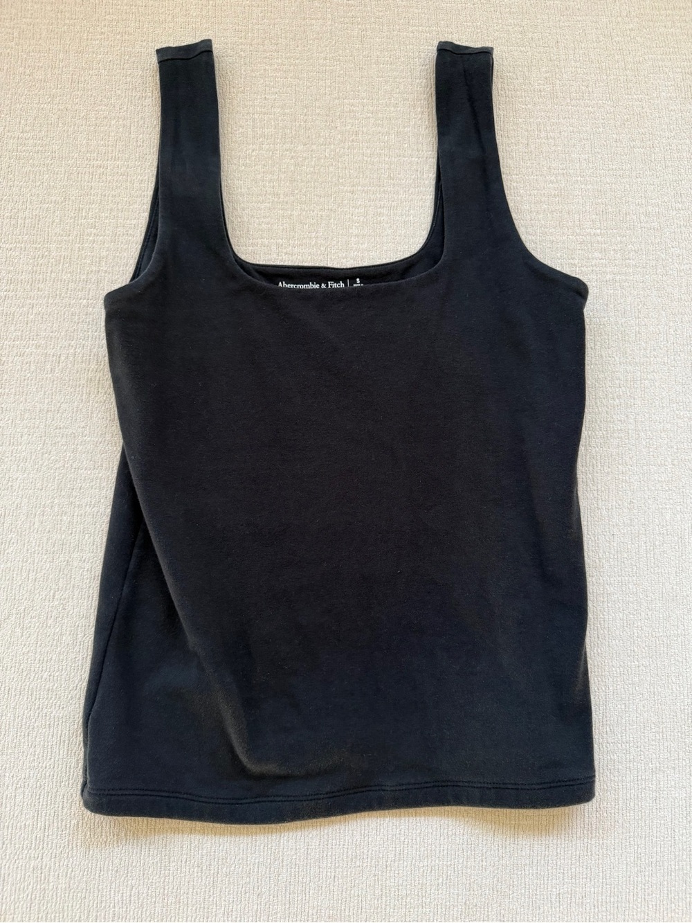 Abercrombie & Fitch Black Square-Neck Tank Top